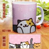 BZ1189-猫咪后院游戏彩印马克杯