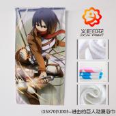 (35X70)YJ005-进击的巨人动漫浴巾