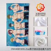 (70X140)DYJ010-Free男子游泳部动漫大浴巾