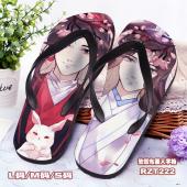 RZT222-魔道祖师 动漫软胶布面人字拖鞋