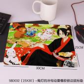 SBD032（25X30）-鬼灯的冷彻动漫橡胶锁边鼠标垫