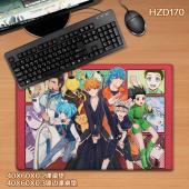 HZD170-黑色五叶草动漫 40X60橡胶课桌垫