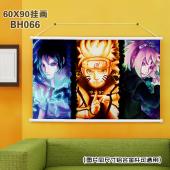 (90X60)BH066-火影忍者 动漫白色塑料杆挂画