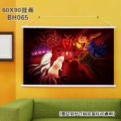 (90X60)BH065-火影忍者 动漫白色塑料杆挂画