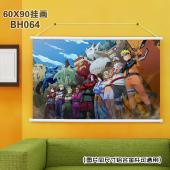 (90X60)BH064-火影忍者 动漫白色塑料杆挂画