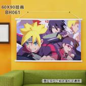 (90X60)BH061-火影忍者博人传 动漫白色塑料杆挂画