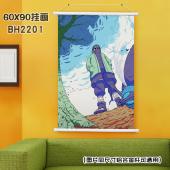 (60X90)BH2201 火影忍者 动漫白色塑料杆挂画