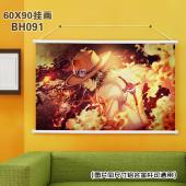 (90X60)BH091-海贼王 动漫白色塑料杆挂画