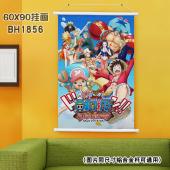 (60X90)BH1856-海贼王 动漫白色塑料杆挂画