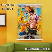 (60X90)BH1271海贼王动漫白色塑料杆挂画
