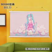 (90X60)BH135- 动漫VOCALOID初音白色塑料...