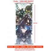 (40X100)BH297-黑岩射手塑杆布挂画