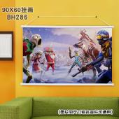 (90X60)BH286-堡垒之夜 动漫白色塑料杆挂画