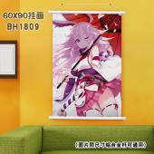 (60X90)BH1809-崩坏学园 游戏白色塑料杆挂画