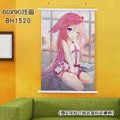 (60X90)BH1520-崩坏学园 游戏白色塑料杆挂画