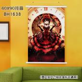 (60X90)BH1638-约会大作战 动漫白色塑料杆挂画