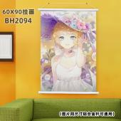 (60X90)BH2094-约定的梦幻岛 动漫白色塑料杆挂画