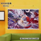 (90X60)BH182- 动漫犬夜叉白色塑料杆挂画