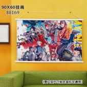 (90X60)BH169- 动漫我的英雄学院白色塑料杆挂画