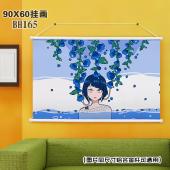 (90X60)BH165- 动漫我的英雄学院白色塑料杆挂画