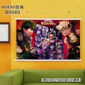 (90X60)BH069-我的英雄学院 动漫白色塑料杆挂画