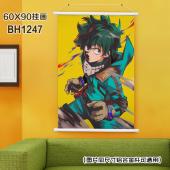(60X90)BH1247-我的英雄学院动漫白色塑料杆挂画