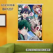 (60X90)BH1237-我的英雄学院动漫白色塑料杆挂画