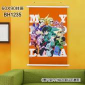 (60X90)BH1235-我的英雄学院动漫白色塑料杆挂画
