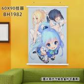 (60X90)BH1982-在地下城寻求邂逅 动漫白色塑料杆...