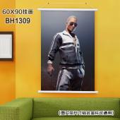 (60X90)BH1309绝地求生游戏白色塑料杆挂画