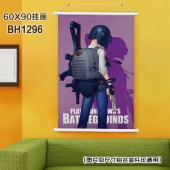 (60X90)BH1296绝地求生游戏白色塑料杆挂画