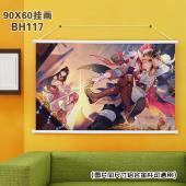 (90X60)BH117-凹凸世界 动漫白色塑料杆挂画