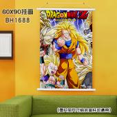 (60X90)BH1688-龙珠 动漫白色塑料杆挂画