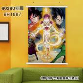 (60X90)BH1687-龙珠 动漫白色塑料杆挂画