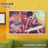 (90X60)BH141- 动漫盾之勇者成名录白色塑料杆挂画