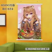 (60X90)BH1659-盾之勇者成名录 动漫白色塑料杆挂...