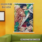 (60X90)BH1658-盾之勇者成名录 动漫白色塑料杆挂...