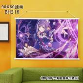 (90X60)BH216-公主连结 游戏白色塑料杆挂画