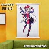 (60X90)BH1316-少女前线游戏白色塑料杆挂画
