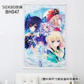 (50X80CM)047-超次元游戏海王星动漫白色塑料杆挂画