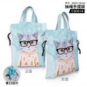 CSD014-猫 个性抽绳手提袋