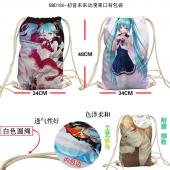 BBD186-初音未来动漫束口背包袋