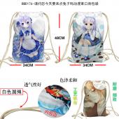 BBD176-请问您今天要来点兔子吗动漫束口背包袋