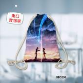 BBD230-你的名字动漫束口背包袋