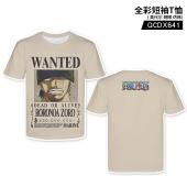 QCDX641- 海贼王  动漫全彩短袖T恤