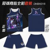 DKBX015-守望先锋黑寡妇游戏网眼布短裤背心