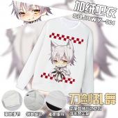CBJRWY004-刀剑乱舞动漫纯白加绒卫衣