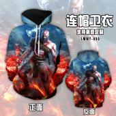 LMWY090-战神 奎托斯 游戏连帽卫衣