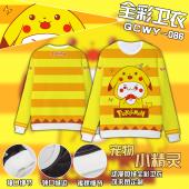 QCWY086-宠物小精灵动漫全彩加绒卫衣