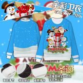 QCWY120-圣诞 全彩加绒卫衣